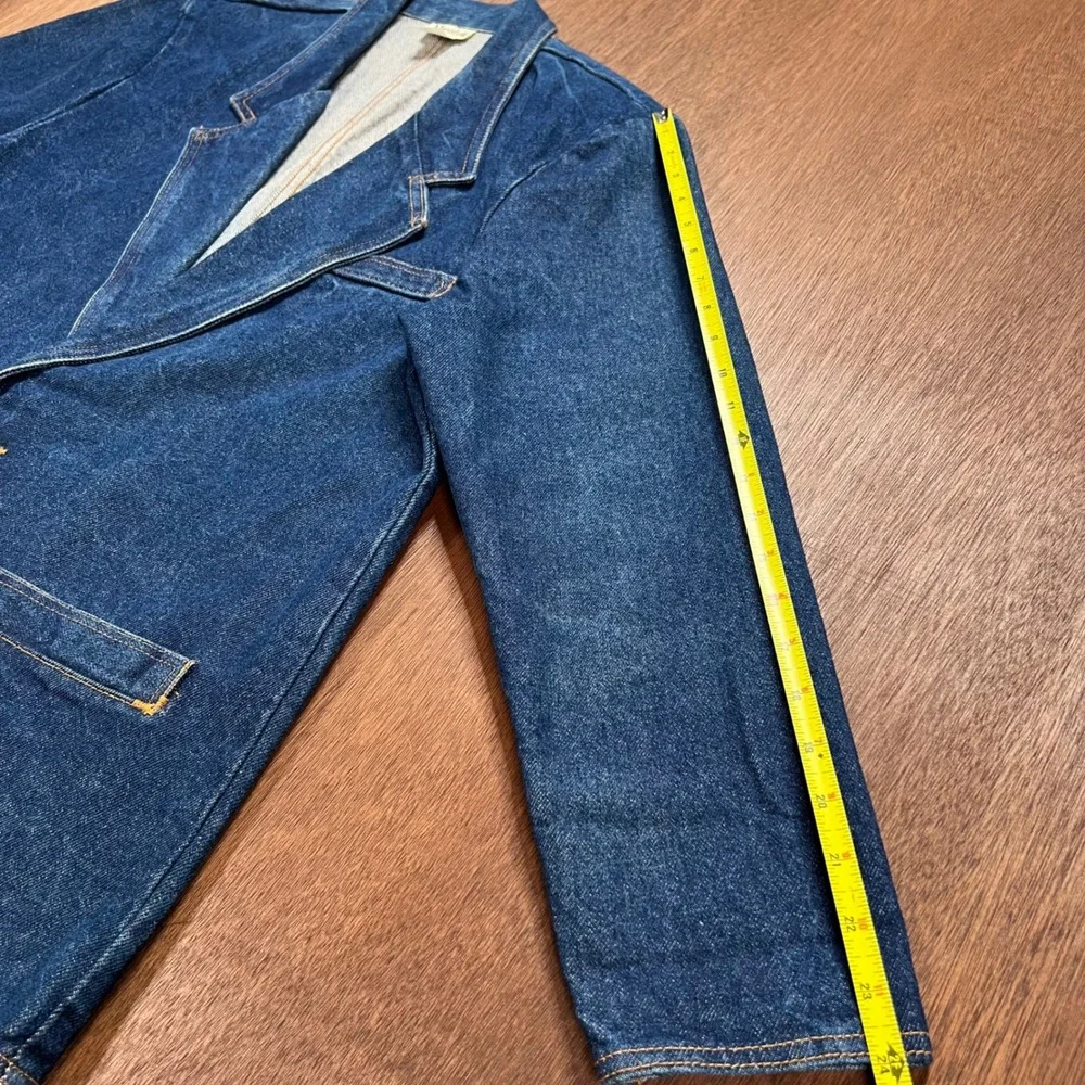 Vivaldi Jeanswear Vintage Denim Blazer Jacket Medium Wash Made in USA Small - Picture 9 of 12